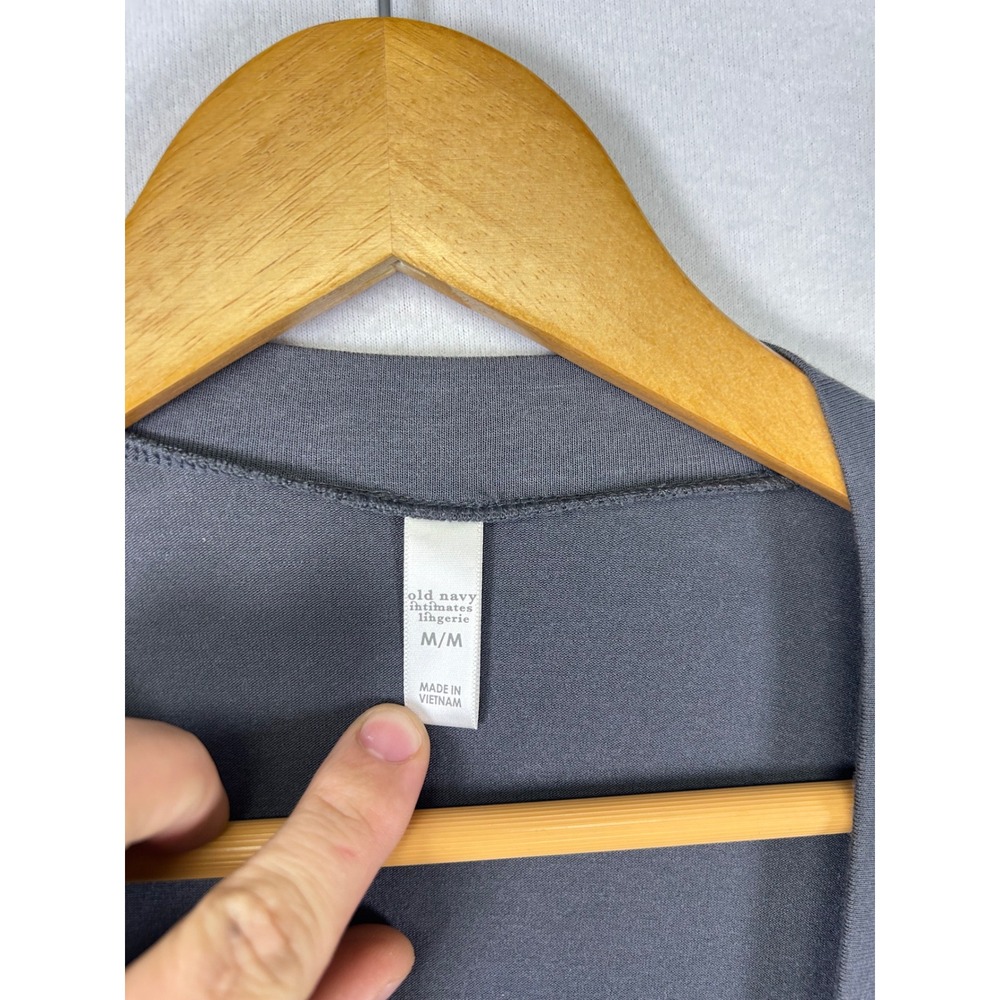Minimalist Old Navy Women M‎ Gray Draped Open Front Waterfall Cardigan Sweater - Picture 2 of 10